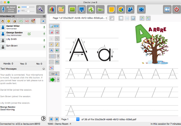 screenshot of eLecta Live